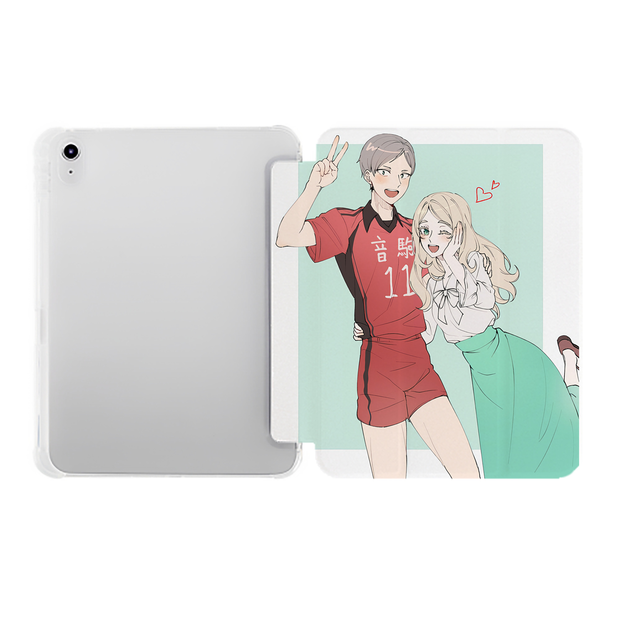 （画像用） ハイキュー!! Haikyu!! IPad ケース ペン収納付き 三つ折りスタンド PUレザー×シリコン 対応機種9.5/10.5/10.9インチ